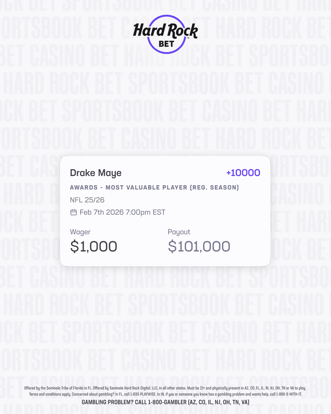 drake maye MVP